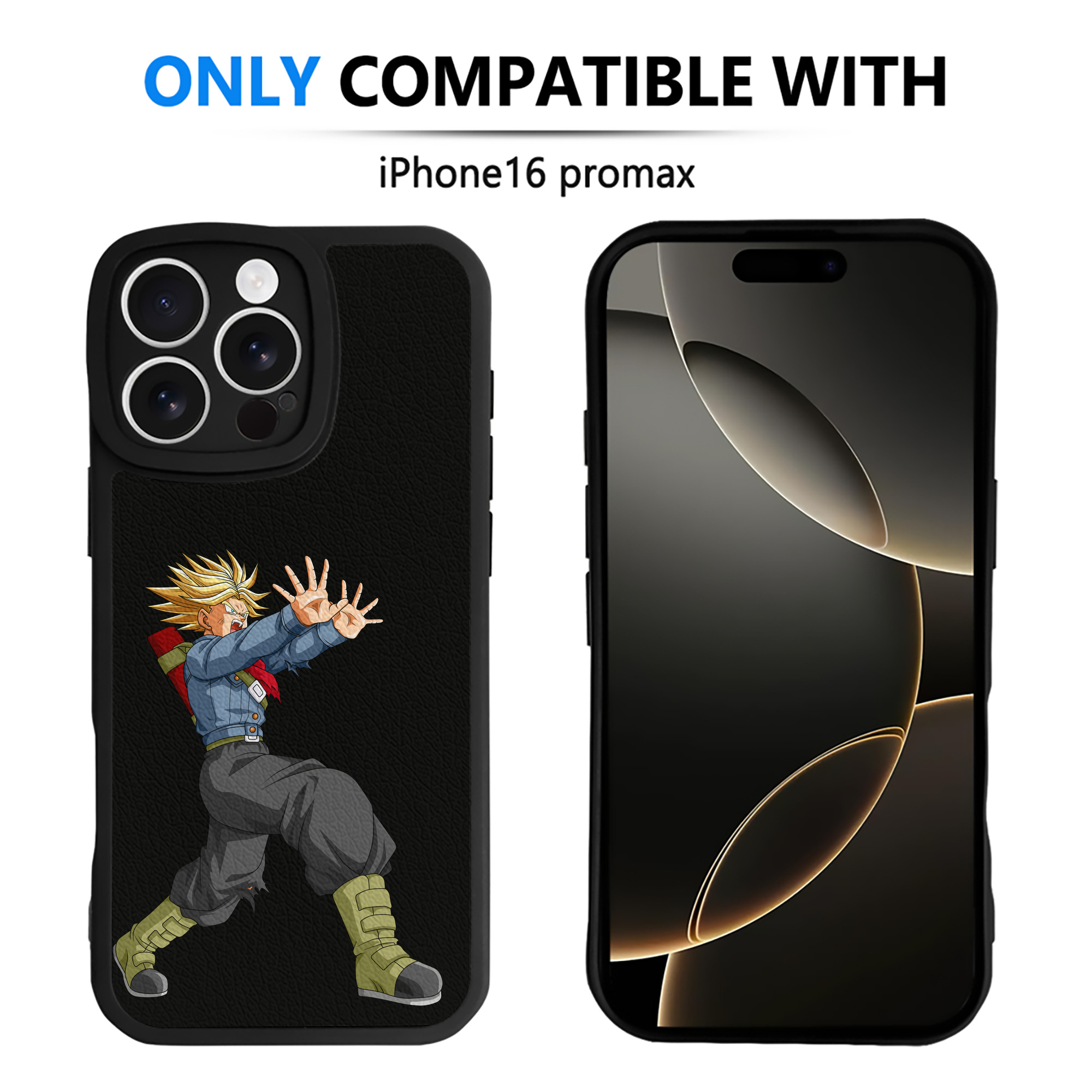 （画像用） ドラゴンボール トランクス（Torankusu）DRAGON BALL Trunks 【iPhone 16シリーズ対応】シリコンスマホケース（レザー調） 材質：シリコン